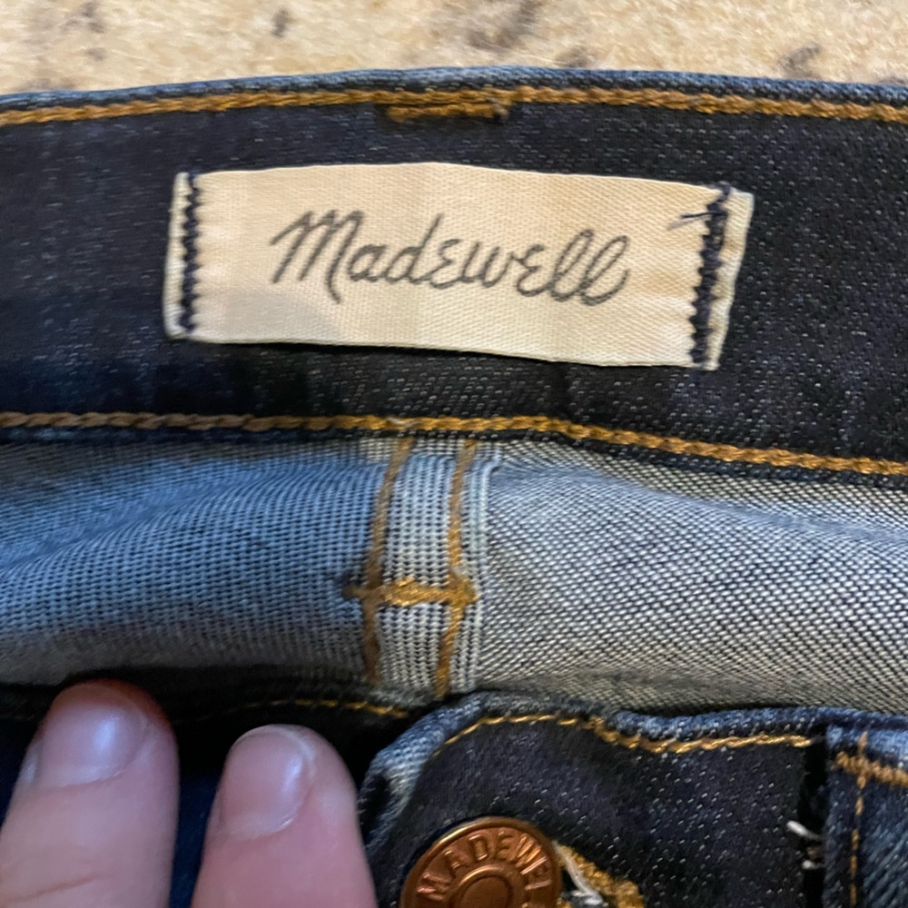 Madewell High-Rise Skinny‎ Jeans 9” Dark Blue Denim Size 26 - Picture 4 of 10